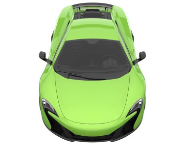 Sport car isolated on white background. 3d rendering - illustration