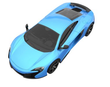 Sport car isolated on white background. 3d rendering - illustration