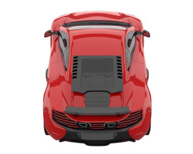 Sport car isolated on white background. 3d rendering - illustration