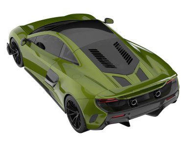 Sport car isolated on white background. 3d rendering - illustration