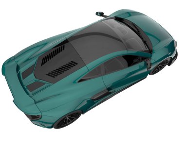 Sport car isolated on white background. 3d rendering - illustration