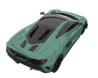 Sport car isolated on white background. 3d rendering - illustration