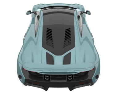 Sport car isolated on white background. 3d rendering - illustration