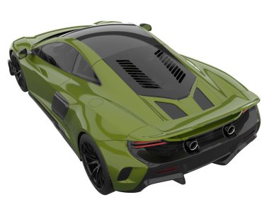 Sport car isolated on white background. 3d rendering - illustration