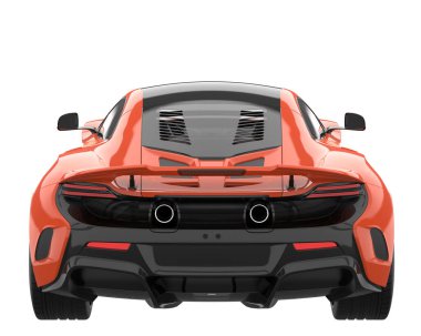 Sport car isolated on white background. 3d rendering - illustration