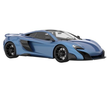 Sport car isolated on white background. 3d rendering - illustration