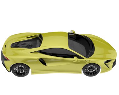 Sport car isolated on white background. 3d rendering - illustration