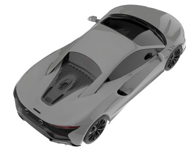 Sport car isolated on white background. 3d rendering - illustration