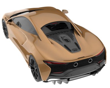 Sport car isolated on white background. 3d rendering - illustration