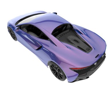 Sport car isolated on white background. 3d rendering - illustration