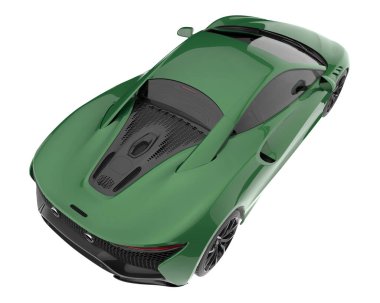 Sport car isolated on white background. 3d rendering - illustration