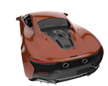 Sport car isolated on white background. 3d rendering - illustration