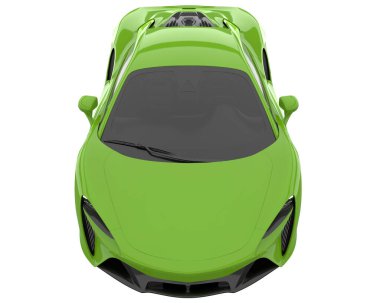 Sport car isolated on white background. 3d rendering - illustration