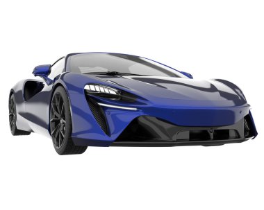 Sport car isolated on white background. 3d rendering - illustration