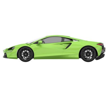 Sport car isolated on white background. 3d rendering - illustration