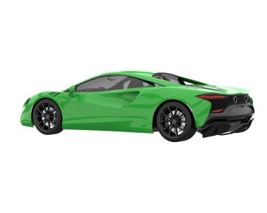 Sport car isolated on white background. 3d rendering - illustration