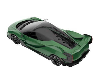 Sport car isolated on white background. 3d rendering - illustration