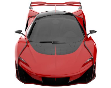 Sport car isolated on white background. 3d rendering - illustration