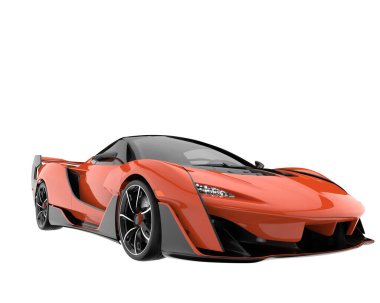Sport car isolated on white background. 3d rendering - illustration