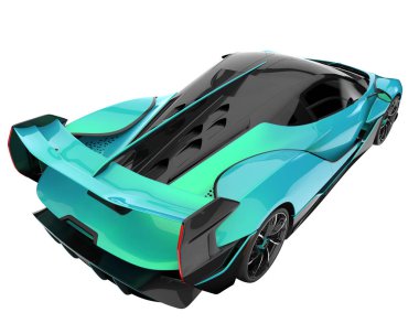 Sport car isolated on white background. 3d rendering - illustration