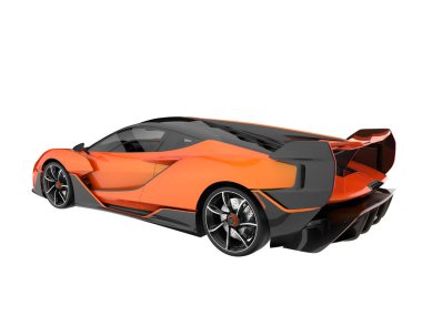 Sport car isolated on white background. 3d rendering - illustration