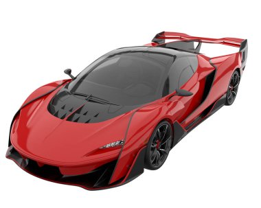 Sport car isolated on white background. 3d rendering - illustration