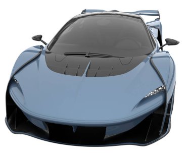 Sport car isolated on white background. 3d rendering - illustration