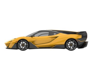 Sport car isolated on white background. 3d rendering - illustration