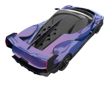 Sport car isolated on white background. 3d rendering - illustration