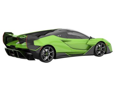 Sport car isolated on white background. 3d rendering - illustration