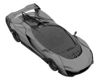 Sport car isolated on white background. 3d rendering - illustration