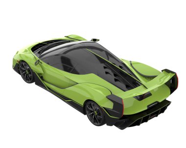 Sport car isolated on white background. 3d rendering - illustration