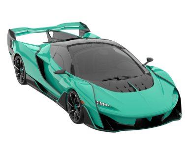 Sport car isolated on white background. 3d rendering - illustration