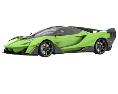 Sport car isolated on white background. 3d rendering - illustration