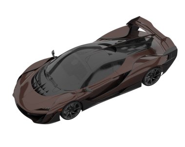 Sport car isolated on white background. 3d rendering - illustration