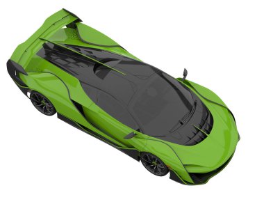 Sport car isolated on white background. 3d rendering - illustration