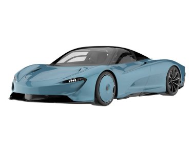 Sport car isolated on white background. 3d rendering - illustration