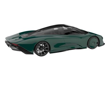 Sport car isolated on white background. 3d rendering - illustration