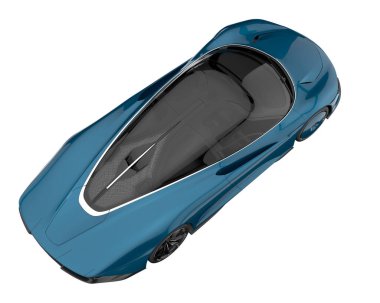 Sport car isolated on white background. 3d rendering - illustration