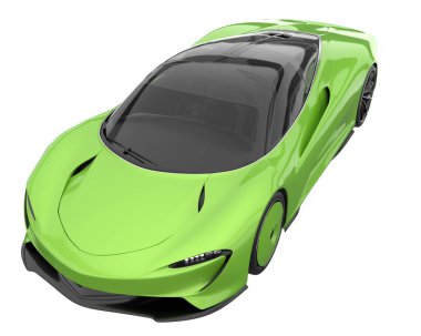 Sport car isolated on white background. 3d rendering - illustration