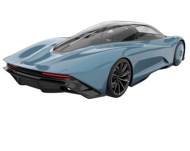 Sport car isolated on white background. 3d rendering - illustration