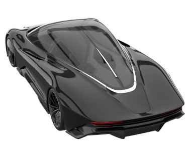 Sport car isolated on white background. 3d rendering - illustration