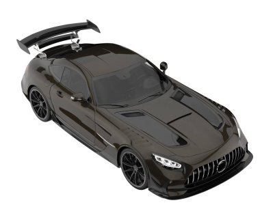 Sport car isolated on white background. 3d rendering - illustration