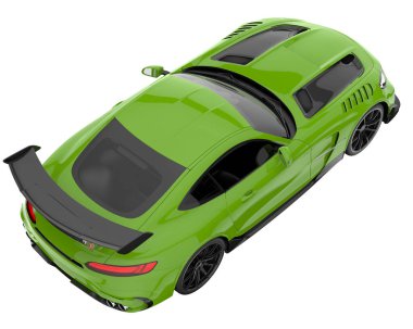 Sport car isolated on white background. 3d rendering - illustration