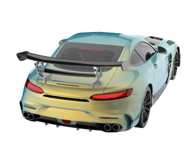 Sport car isolated on white background. 3d rendering - illustration