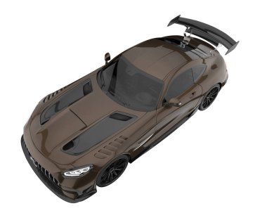 Sport car isolated on white background. 3d rendering - illustration