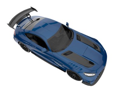 Sport car isolated on white background. 3d rendering - illustration