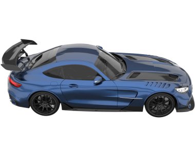 Sport car isolated on white background. 3d rendering - illustration