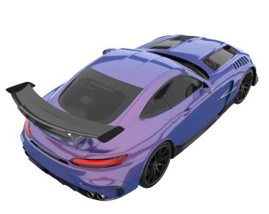 Sport car isolated on white background. 3d rendering - illustration