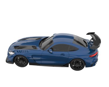 Sport car isolated on white background. 3d rendering - illustration